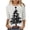 Gray, variant on Feancey Womens 3/4 Sleeve Blouses Plus Size Christmas Tops Funny Cute Reindeer Print Graphic Tees Loose Fit Casual Crewneck Pullover Black 3XL