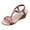 Watermelon Red, variant on Platform Sandals for Women Multicolor Woven Espadrilles Bohemian Wedge Heels Open Toe Elatic Ankle Strap Cushioned Footbed Dress Shoes Red Size 9.5