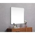 thumbnail image 3 of Elegant Decor Soft corner metal square mirror 42x42 inch in Silver, 3 of 7