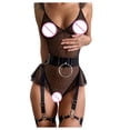 thumbnail image 2 of Gibobby Conjuntos de bragas de encaje Ropa Dormir Mujer Sexy Accesorios erotico Ropa Sexi para Mujer lencería de Princesa Brasier y calzon Mujer Tanga Sexy Mujer(Negro, M), 2 of 5