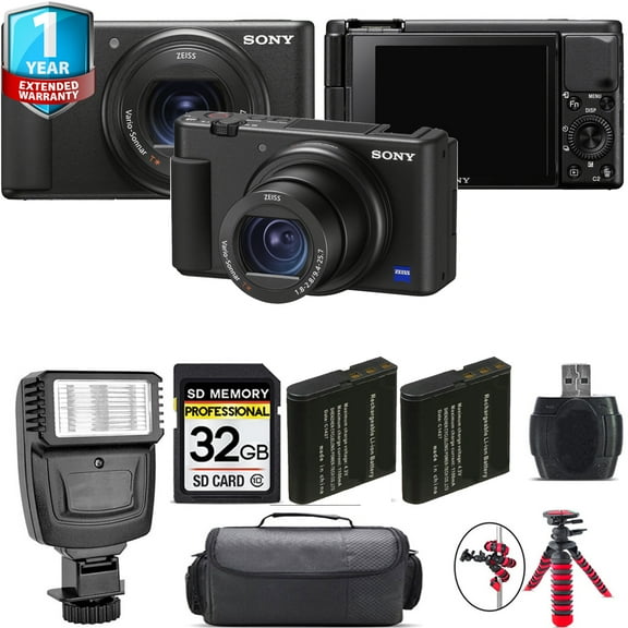 Sony ZV-1 Digital Camera (Black)   Extra Battery   1 Yr Warranty   32GB (International Version)