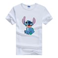 thumbnail image 1 of Disney-camisetas con estampado de Lilo & Stitch para mujer, blusa blanca Kawaii, blusas holgadas de manga corta, 1 of 4