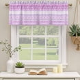 thumbnail image 3 of Purple Pink Boho Valances for Windows, Decorative Rod Pocket Window Valance Curtains, Vintage Ethnic Tribe Abstract Art Short Curtain Drapes for Kitchen/Bathroom/Living Room, 2 Panels, 42" W x 12" L, 3 of 8