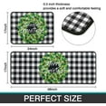 thumbnail image 3 of Christmas Holly Wreath Kitchen Rug Set,Buffalo Plaid Merry Christmas Xmas Winter Holiday Runner Rugs with Rubber Backing,Throw Rugs Washable for Kitchen Sink,Laundry Room,Standing Desk,Indoor, 3 of 5