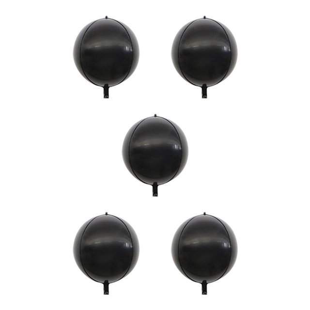 Inteprter Globos redondos Película de aluminio Superficie lisa Globo de la casa Arreglo de ambiente de 22 pulgadas Accesorios para fotos para bebé Negro Type2 NO2 Inteprter CBP360248