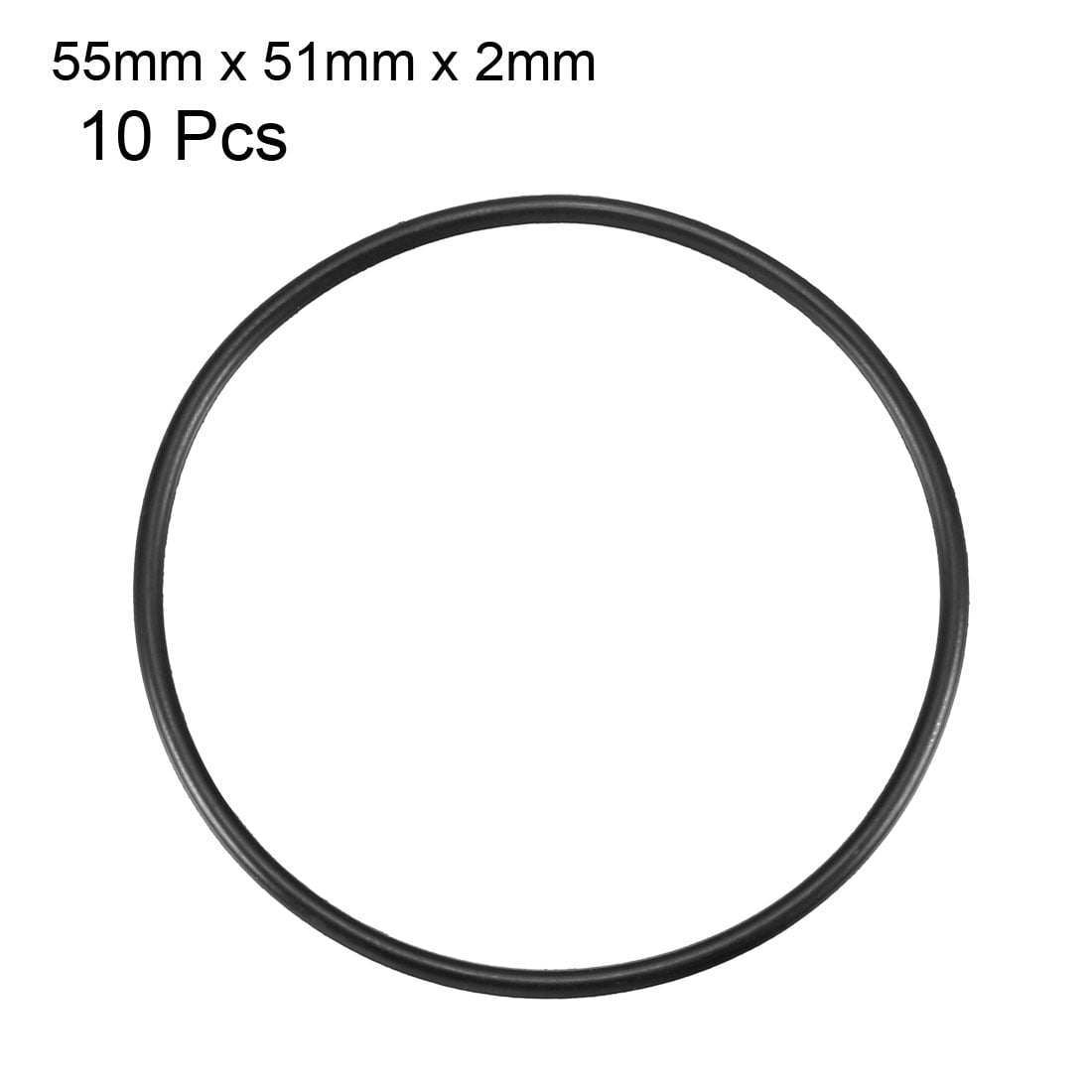 Unique Bargains Nitrile Rubber O-Rings 55mm OD 51mm ID 2mm Width Metric Sealing Gasket