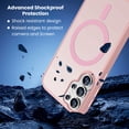 thumbnail image 4 of Entronix Magnetic Case for Galaxy S26 Ultra, Frosted Matte Back Shock-Absorbent Protective Cover, Pink, 4 of 5