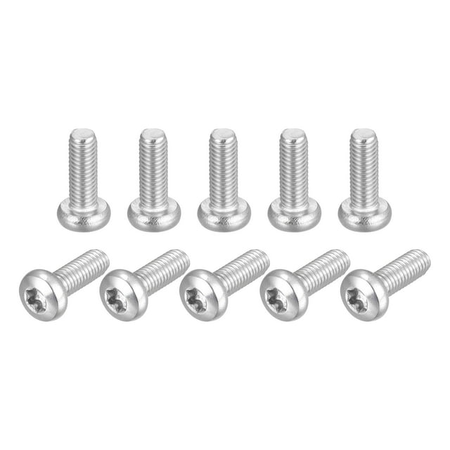 Unique Bargains M5x16mm Torx Sécurité Machine Vis, 20 Pack 316 Acier Inoxydable Pan Tête Inviolable Vis Fixations Boulons