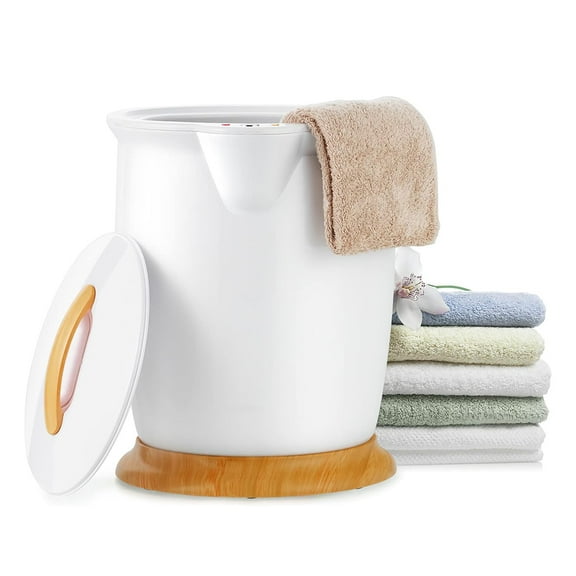 Towel Heater Bucket Style, 40x70 Inch Large Capacity for Bathrobes Blankets, Fast Warming with Lid, Fragrance Holder, Ideal for Bathroom Spa