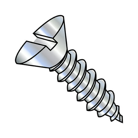 

12-11X2 1/2 Slotted Flat Self Tapping Screw Type A Fully Threaded Zinc (Pack Qty 800) BC-1240ASF