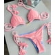 thumbnail image 1 of Conjunto de Bikini con cordones para mujer, traje de baño Sexy con cordón, ropa de playa de leopardo, 2 piezas, 1 of 5