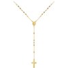 10kt Yellow, White & Rose Gold Rosary Ne