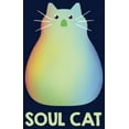 thumbnail image 2 of Boy's Soul Rainbow Cat  Graphic Tee Navy Blue Small, 2 of 4