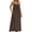 Coffee, variant on Backless Cami Dresses for Women Long Cami Lounge Dress Backless Sleeveless Vacation House Dress Long Sundress with Pockets for Indoor Summer Wear
