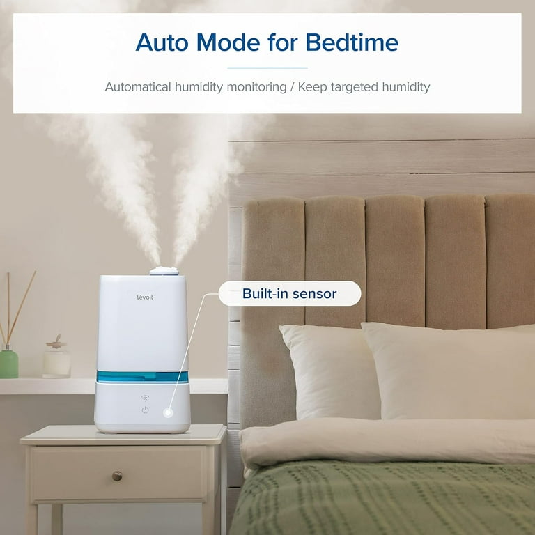 Ultrasonic Humidifier 6L Vaporizer Warm and Cool Mist deals for Large Room - White