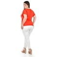 thumbnail image 3 of Blusa casual con lentejuelas Roman Fashion /Tallas Extras, 4047 (Naranja) naranja 40, 3 of 5