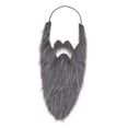 thumbnail image 1 of Maquillaje de disfraz de barba falsa Barba de Papá Noel para Navidad para presentaciones en el escenario Gris 44cm, 1 of 8