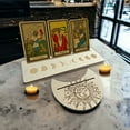 thumbnail image 6 of Wooden Tarot Card Holder Moon Rectangle Shape Altar Cards Holder Display Base, 6 of 20