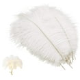 thumbnail image 3 of Mwoot 10pcs Natural Ostrich Feathers, Ostrich Feather Plume for Wedding Party Table Decoration (White, 25-30cm), 3 of 5
