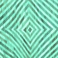 thumbnail image 1 of Ahgly Company Indoor Square Southwestern Turquoise Blue Country Area Rugs, 6' Square, 1 of 4