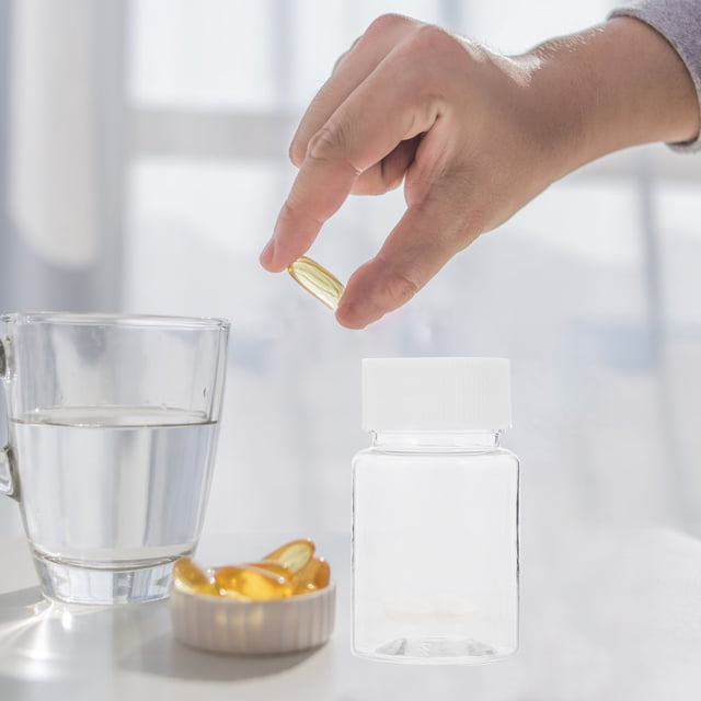 LITINKIMI 12Pack Medicine Container Bottle Freshness Preservation Round Bottles for Small Items