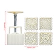 thumbnail image 2 of 4pcs Square Hand Press Stamp Cake Decor Mold 125g Tool, 2 of 7