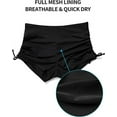 thumbnail image 6 of Sociala Plus Size Side Drawstring Swim Bottoms For Women High Waisted Solid Swim Boardshorts, 6 of 6