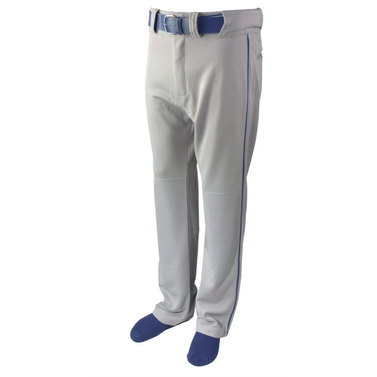 Martin Adult Grey/Blue Baseball Belt Loop Pants W/Piping M