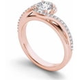 thumbnail image 2 of 3/4 Carat T.W. Diamond Bypass Halo 14kt Rose Gold Engagement Ring, 2 of 5