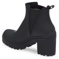 thumbnail image 2 of JEFFREY CAMPBELL Raining Almond-Toe Chunky Lug Sole Block Heel Booties Black (Black, 10), 2 of 6