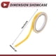 thumbnail image 4 of Cinta de rayas Unique Bargains 10mmx10m Calcomanías de rayas para autos, motocicletas y barcos, calcomanías DIY Amarillo mate 1 pieza, 4 of 7