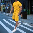thumbnail image 3 of MKLEKYY Pijama Corto De Verano Para Hombre, Ropa Deportiva, Camiseta Transpirable De Manga Corta Y Pantalones Cortos Deportivos Con Bolsillos., 3 of 4