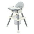 thumbnail image 3 of Yedigre Baby Highchair, 8 in 1 Convertible High Chairs for Babies and Toddlers, Children Dining Chair, Kids Learning Table, Building Block Table, Baby Eating Chair with Removable Dish (Grey), 3 of 12