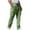 Green, variant on Wyobmus Men's Cargo Jogger Pants Solid Cotton Casual Multiple Pockets Elastic Waist Long Pants Trousers Black