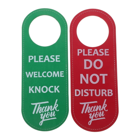 2 Pcs Fill Decoration Clear Do Not Disturb Sign Meeting Room
