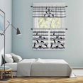 thumbnail image 6 of Retro Stripes Kitchen Curtains Valances and Tiers Set of 3 Black Cat Navy Lines Vintage Watercolor Tier Curtains and Valance with Rod Pocket for Small Windows, 27.5"x36", 6 of 9