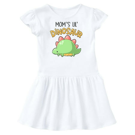 

Inktastic Mom s Lil Dinosaur with Cute Stegosaurus Gift Toddler Girl Dress