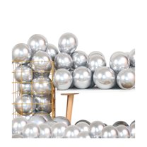 Chrome Latex Balloons Silver 50 Pack 12"