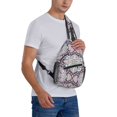 thumbnail image 7 of Sling Bag for Men, Paisley Pattern No.9036 Fanny Pack Crossbody Bags Shoulder Chest Bag, Small Gym Bag Anti Theft Crossbody Backpack Daypack for Travel Sports Running Hiking, 7 of 7