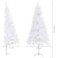 thumbnail image 4 of vidaXL Corner Artificial Christmas Tree LEDs&Ball Set White 180 cm PVC, 4 of 5