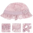 thumbnail image 3 of EeaseMX Adorable gorro de encaje para bebé de 0 a 2 años (morado), 3 of 7