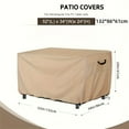 thumbnail image 2 of HLONK [Windproof Fire Pit Cover] 52x34 Inch Heavy Duty Windproof Gas Fire Pit Table Cover | Durable Beige Fabric with Black Handles  All-Season Outdoor Protection for Fire Pits and Spills, 2 of 2
