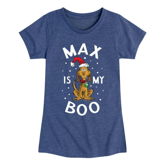 Dr. Seuss - The Grinch Max Is My Boo - Toddler And Youth Girls Short Sleeve Graphic T-Shirt
