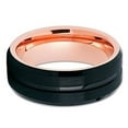 thumbnail image 3 of Silly Kings Jewelry Black Tungsten Wedding Band- 8mm - Rose Gold Tungsten Ring (12.5), 3 of 4