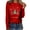 Red, variant on QSAWXQZ Women's Christmas Blouse Long Sleeve Crewneck Graphic Pullover Shirt for Spring Olive Green L