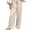 Beige, variant on jjayotai Women Wide Leg Pants Elastic High Waisted Drawstring Palazzo Pants Flowy Beach Outfits Work Business Casual Trousers