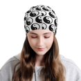 thumbnail image 2 of Naloa Yin Yang Soft Beanie Hat, Knit Beanie Daily Beanie in Fine Knit for Women Men Winter Travel, Outdoor, 2 of 7