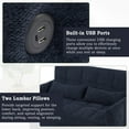 thumbnail image 5 of NEW 52.8 Inch Modular Sofa Bed with 3 USB Charging Ports – Adjustable Recliner with Tufted Chenille Upholstery, Removable Lumbar Pillows & Sturdy Frame for Living Room, 5 of 7