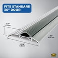 thumbnail image 3 of M-D Building Products 08102 3-3/4 in. x 3/4 in. x 36 in. Silver Aluminum and Vinyl Heavy-Duty Low-Profile Threshold, 3 of 9