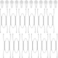 thumbnail image 1 of 12 Pieces Plate Hangers for Wall Stainless Steel Wire Invisible Heavy Duty Plate Hangers Display Holders with 12 Pieces Hooks for Wall Decorative(6 Inch,Silver) Silver 6 Inch, 1 of 6